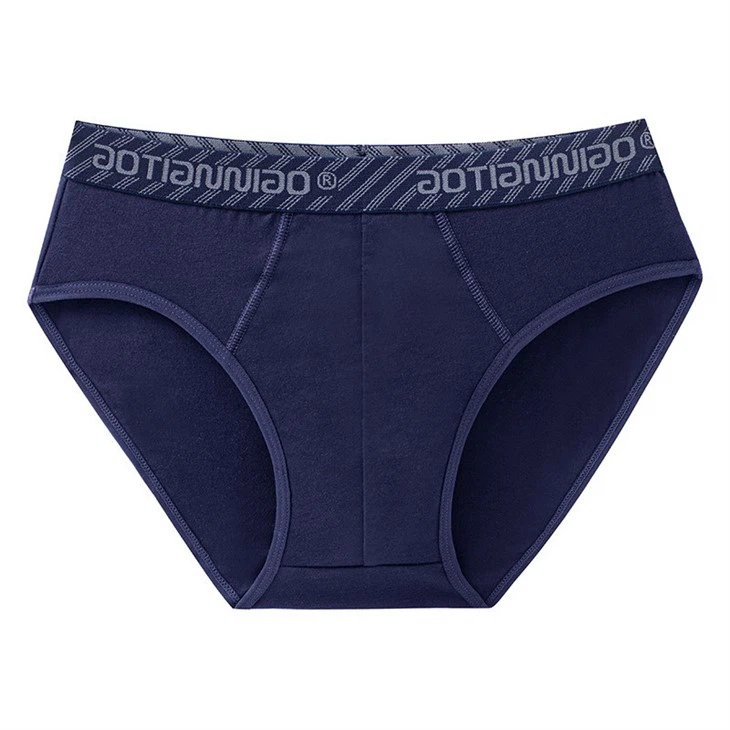 Men's Underwear Comfortable Mid Waist Multi Printed Breathable Elastic Large Size Triangle Briefs